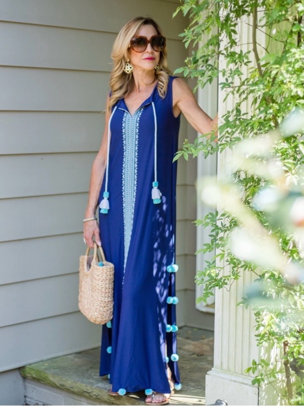 NWT Cabana Life Aruba Blues Embroidered Maxi Dress (XS)